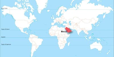 மக்காவில் உள்ள உலக வரைபடம்